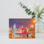 Charlotte NC Postkarte (Stehend Vorderseite)