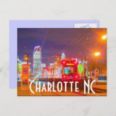Charlotte NC Postkarte (Vorne/Hinten)
