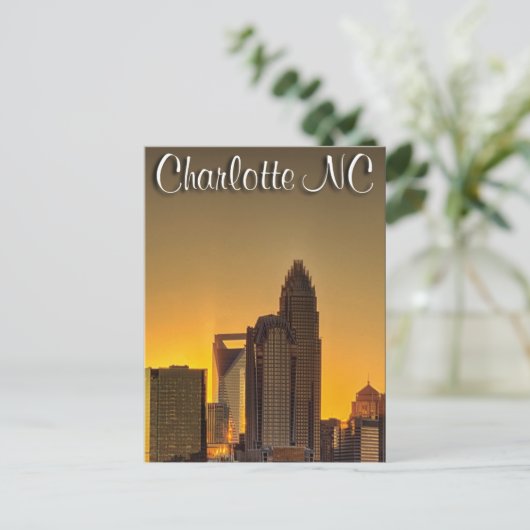 Charlotte NC Postkarte (Stehend Vorderseite)