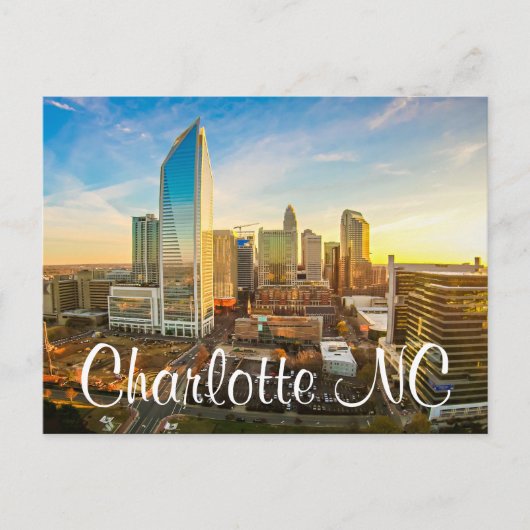 Charlotte NC Postkarte (Vorderseite)