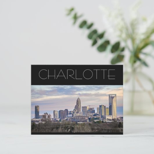 Charlotte NC Postkarte (Stehend Vorderseite)