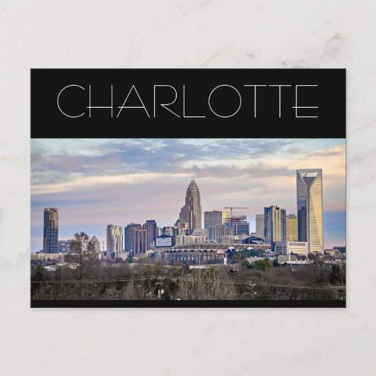 Charlotte NC Postkarte (Vorderseite)