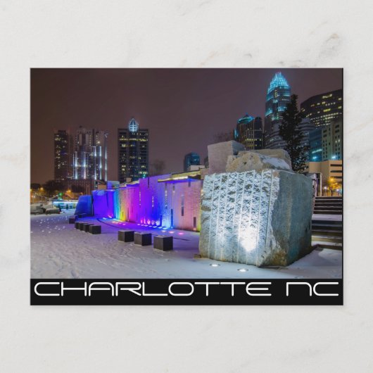 Charlotte NC-QUEEN CITY Postkarte (Vorderseite)