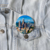 Charlotte, NC-Skyline-Foto Button (Beispiel)