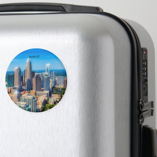 Charlotte, NC-Skyline-Foto Magnet (In Situ (Gepäck))