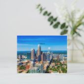Charlotte, NC-Skyline-Foto Postkarte (Stehend Vorderseite)