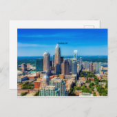 Charlotte, NC-Skyline-Foto Postkarte (Vorne/Hinten)