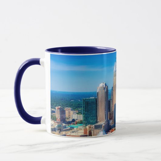 Charlotte, NC-Skyline-Foto Tasse (Links)