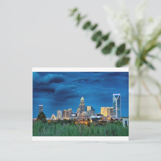 Charlotte nc skyline postkarte (Stehend Vorderseite)