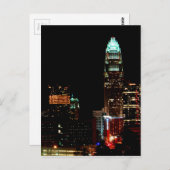 Charlotte NC Skyline Postkarte (Vorne/Hinten)