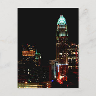 Charlotte NC Skyline Postkarte