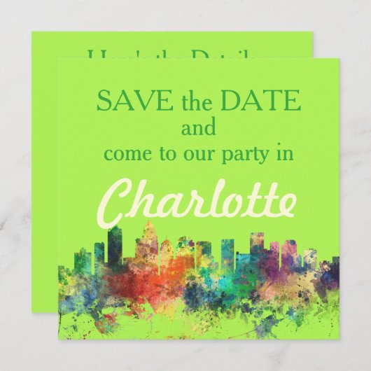 CHARLOTTE NC SP - SAVE THE DATE (Vorne/Hinten)