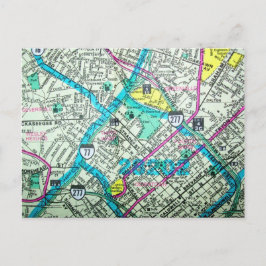 Charlotte, NC Vintage Karte