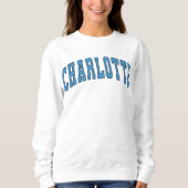 Charlotte NC Vintage Uni Sweatshirt (Vorderseite)