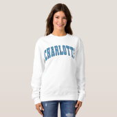Charlotte NC Vintage Uni Sweatshirt (Vorne ganz)