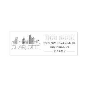 Charlotte, North Carolina Anschrift Permastempel