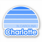 Charlotte North Carolina Aufkleber (Vorderseite)