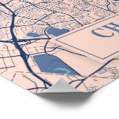 Charlotte North Carolina Breezy City Map Travel Poster (Ecke)