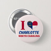 Charlotte, North Carolina Button (Vorne & Hinten)