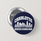 Charlotte, North Carolina Button (Vorne & Hinten)