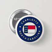 Charlotte North Carolina Button (Vorne & Hinten)