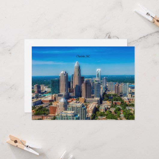 Charlotte, North Carolina City, Karte (Vorderseite/Rückseite Beispiel)