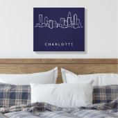 Charlotte, North Carolina City Skyline Leinwanddruck (Insitu (Schlafzimmer))