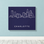 Charlotte, North Carolina City Skyline Leinwanddruck (Insitu (Holzboden))