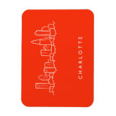 Charlotte, North Carolina City Skyline Magnet (Vertikal)