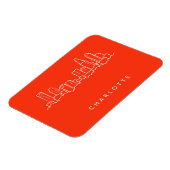 Charlotte, North Carolina City Skyline Magnet (Linke Seite)
