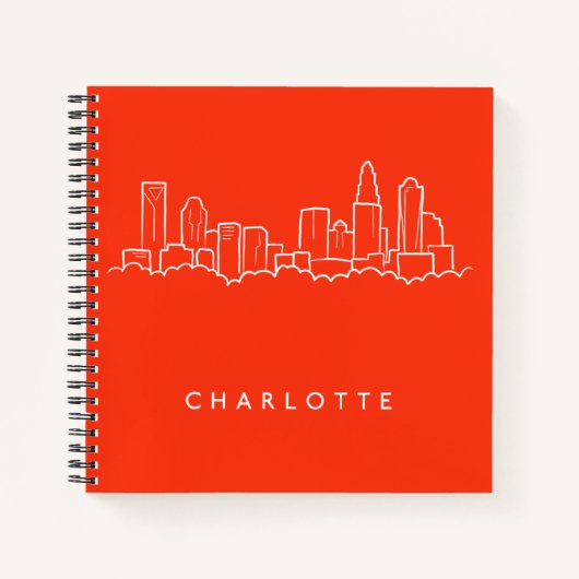 Charlotte, North Carolina City Skyline Notizblock (Vorderseite)