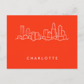 Charlotte, North Carolina City Skyline Postkarte (Vorderseite)