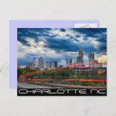 Charlotte North Carolina City Skyline Postkarte (Vorne/Hinten)