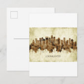 Charlotte North Carolina Cityscape Einladungspostkarte (Vorne/Hinten)