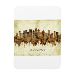 Charlotte North Carolina Cityscape Magnet