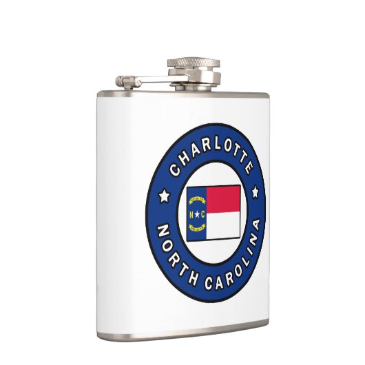 Charlotte North Carolina Flachmann (Rechts)