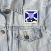 Charlotte-North Carolina-Flagge Button (Beispiel)