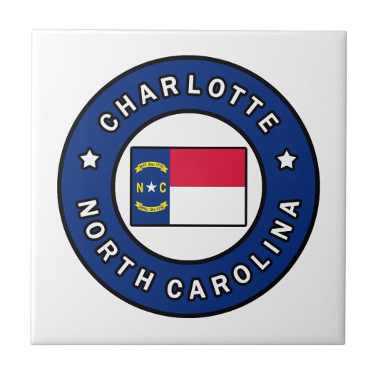 Charlotte North Carolina Fliese (Vorderseite)