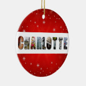 Charlotte North Carolina Foto Weihnachten Keramik Ornament (Rechts)