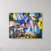 Charlotte North Carolina FotoCollage Leinwanddruck (Vorderseite)