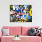 Charlotte North Carolina FotoCollage Leinwanddruck (Insitu (Wohnzimmer))