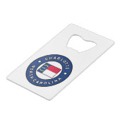 Charlotte North Carolina Geldbeutel Flaschenöffner (Vorderseite Schrägansicht)