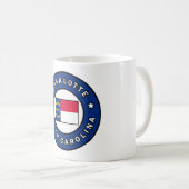 Charlotte North Carolina Kaffeetasse (VorderseiteRechts)