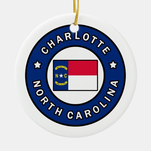 Charlotte-North Carolina Keramik Ornament (Vorne)