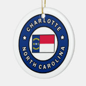 Charlotte-North Carolina Keramik Ornament (Links)