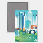 Charlotte, North Carolina Kühlschrank Magnet (Vorderseite/Rückseite)