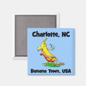 Charlotte North Carolina Magnet (Vorderseite/Rückseite)