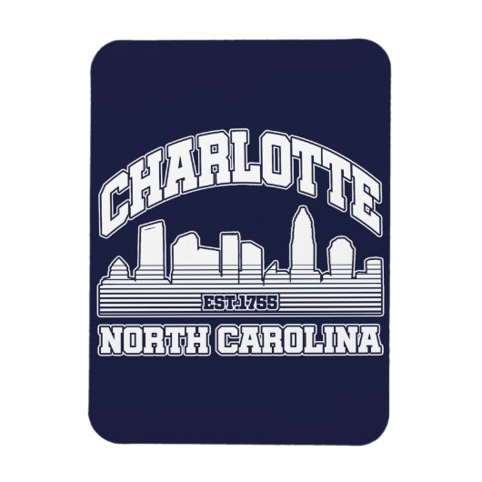 Charlotte, North Carolina Magnet (Vertikal)