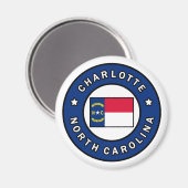 Charlotte North Carolina Magnet (Vorderseite/Rückseite)