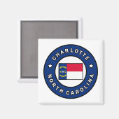 Charlotte North Carolina Magnet (Vorderseite/Rückseite)